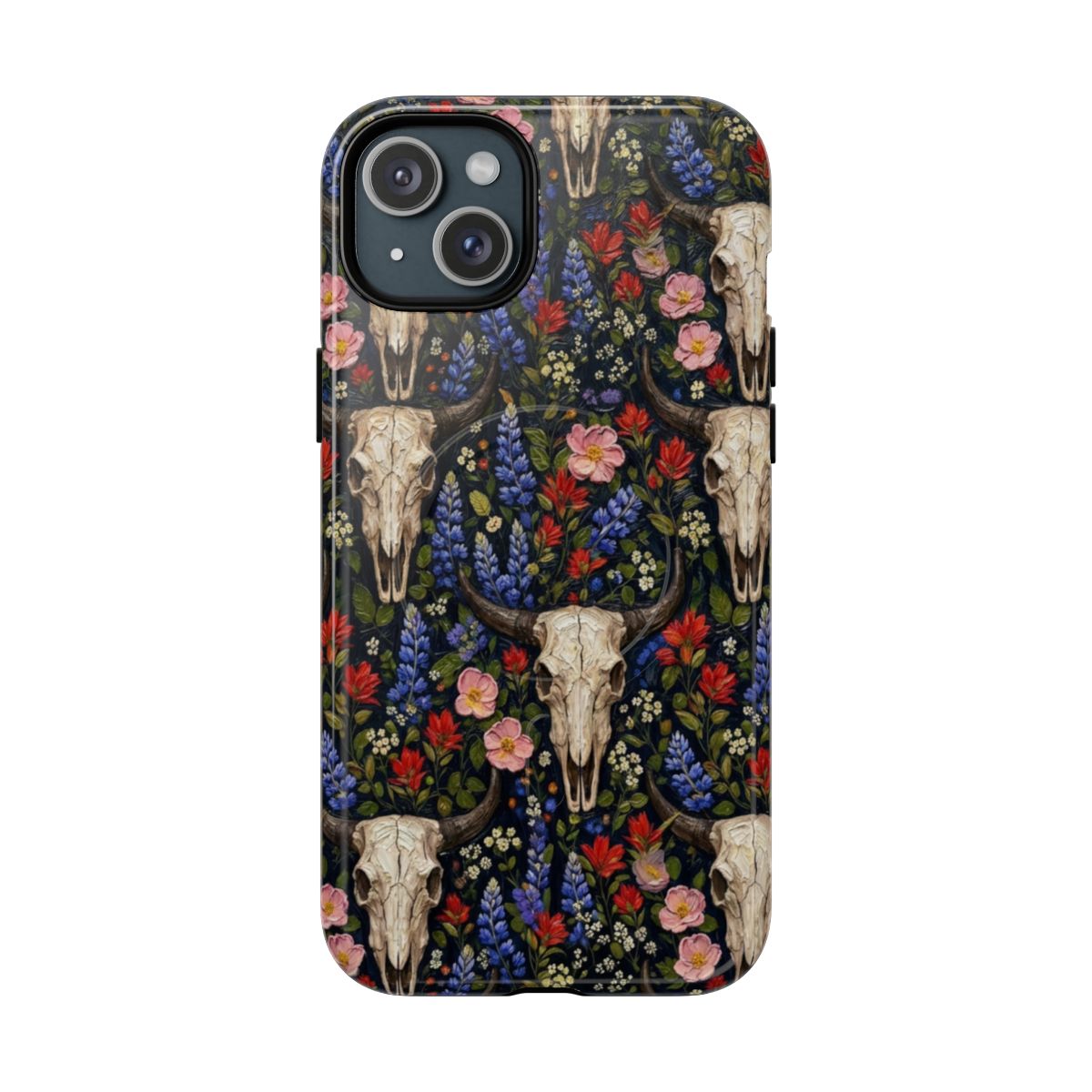 Floral Skull Magnetic Case