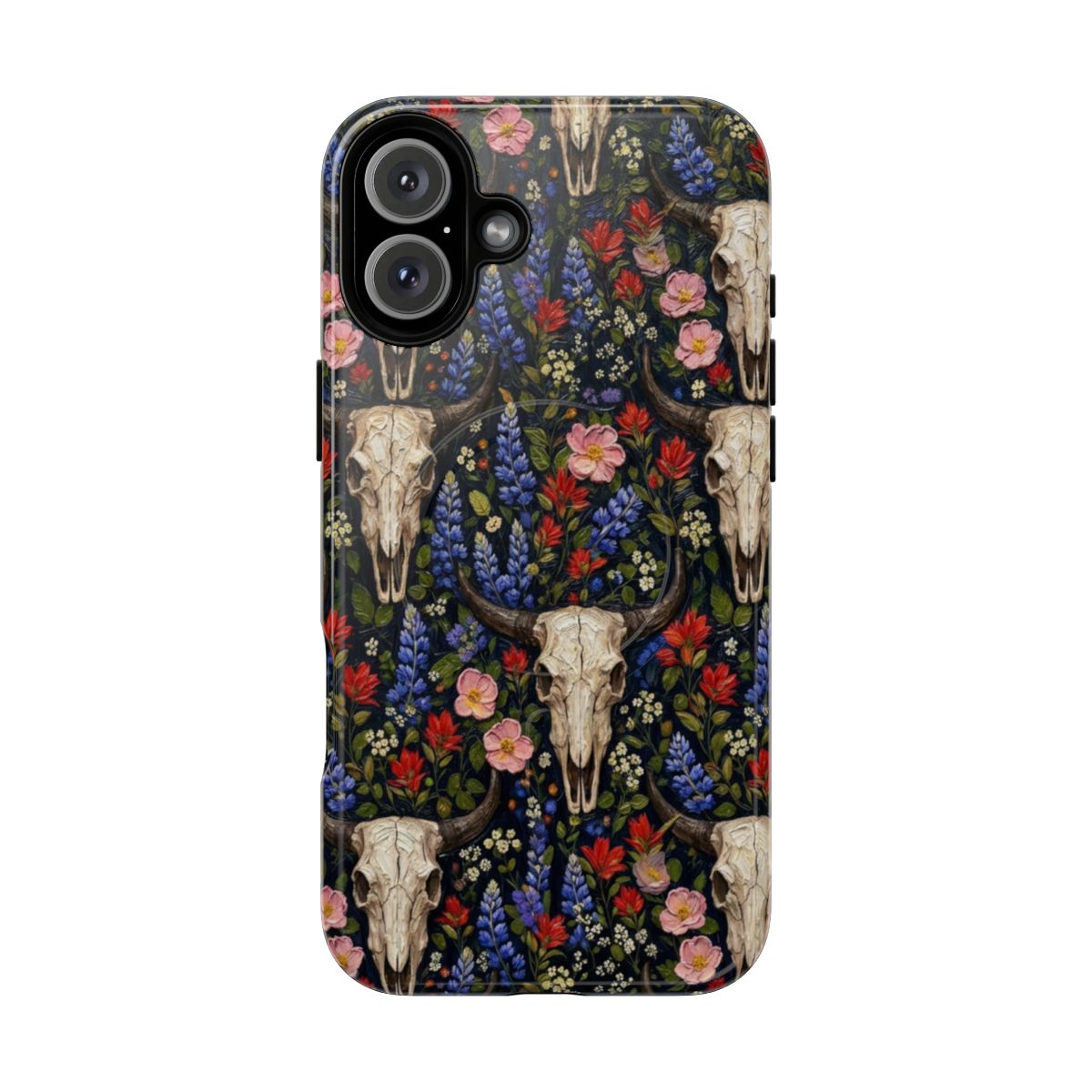 Floral Skull Magnetic Case