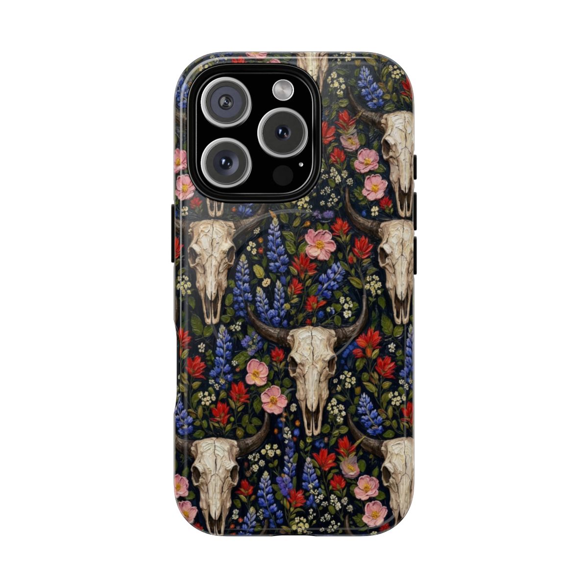 Floral Skull Magnetic Case