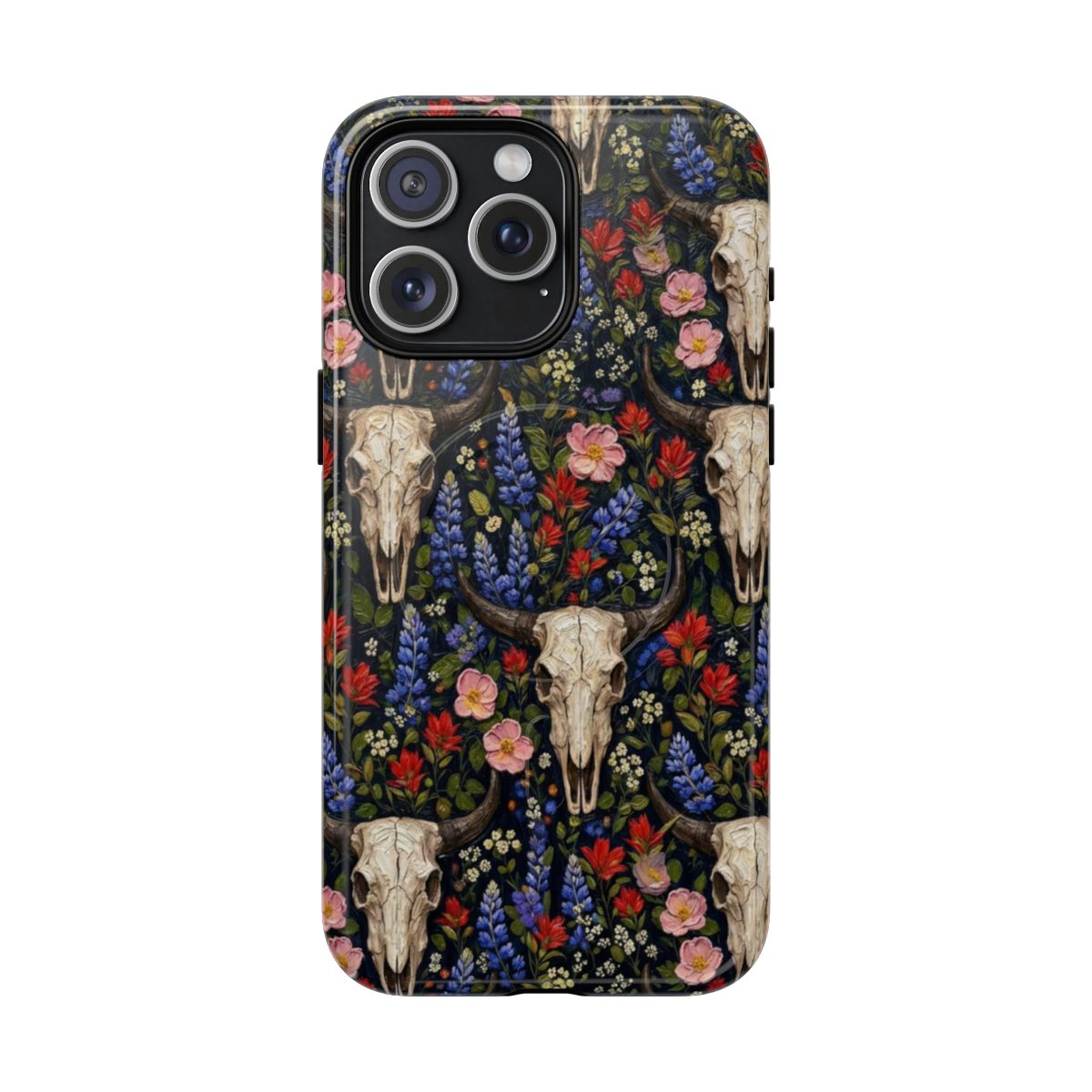 Floral Skull Magnetic Case
