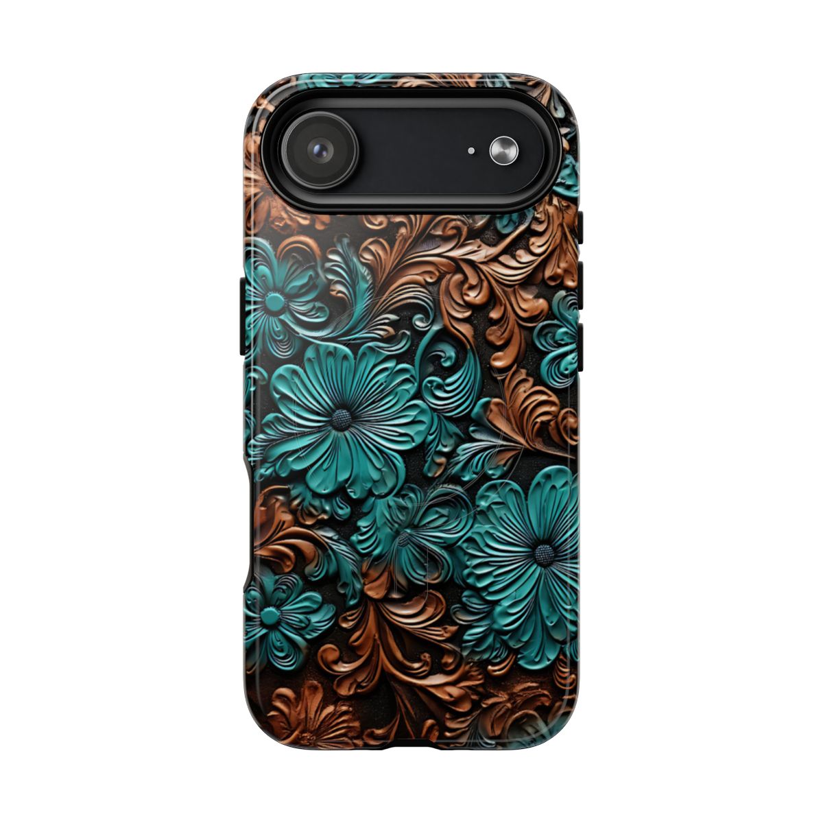 Faux Tooled Floral Magnetic Case
