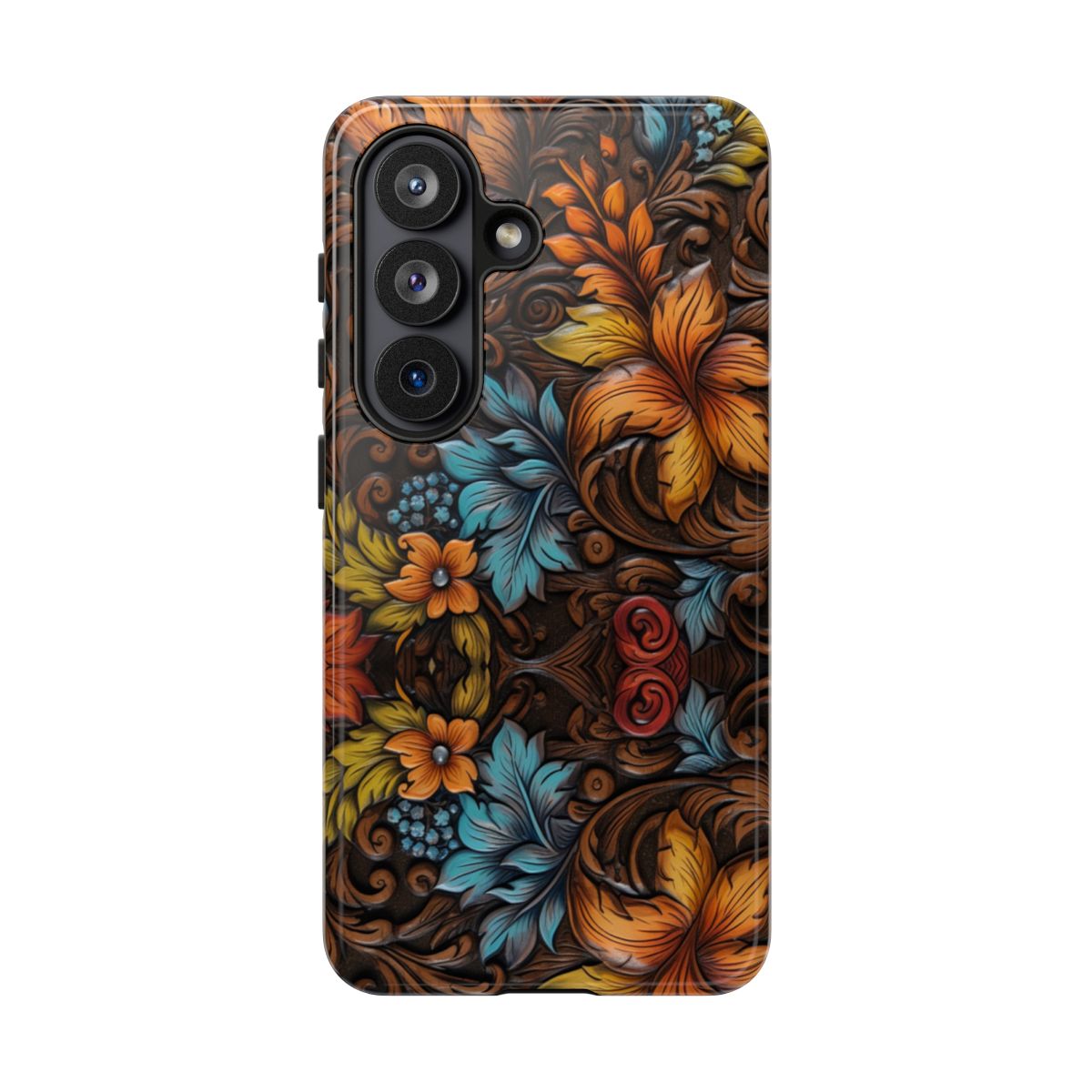 Floral Wood-Print Tough Case