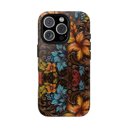 Floral Wood-Print Tough Case
