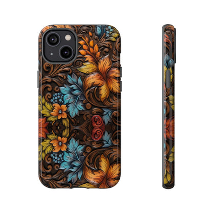 Floral Wood-Print Tough Case