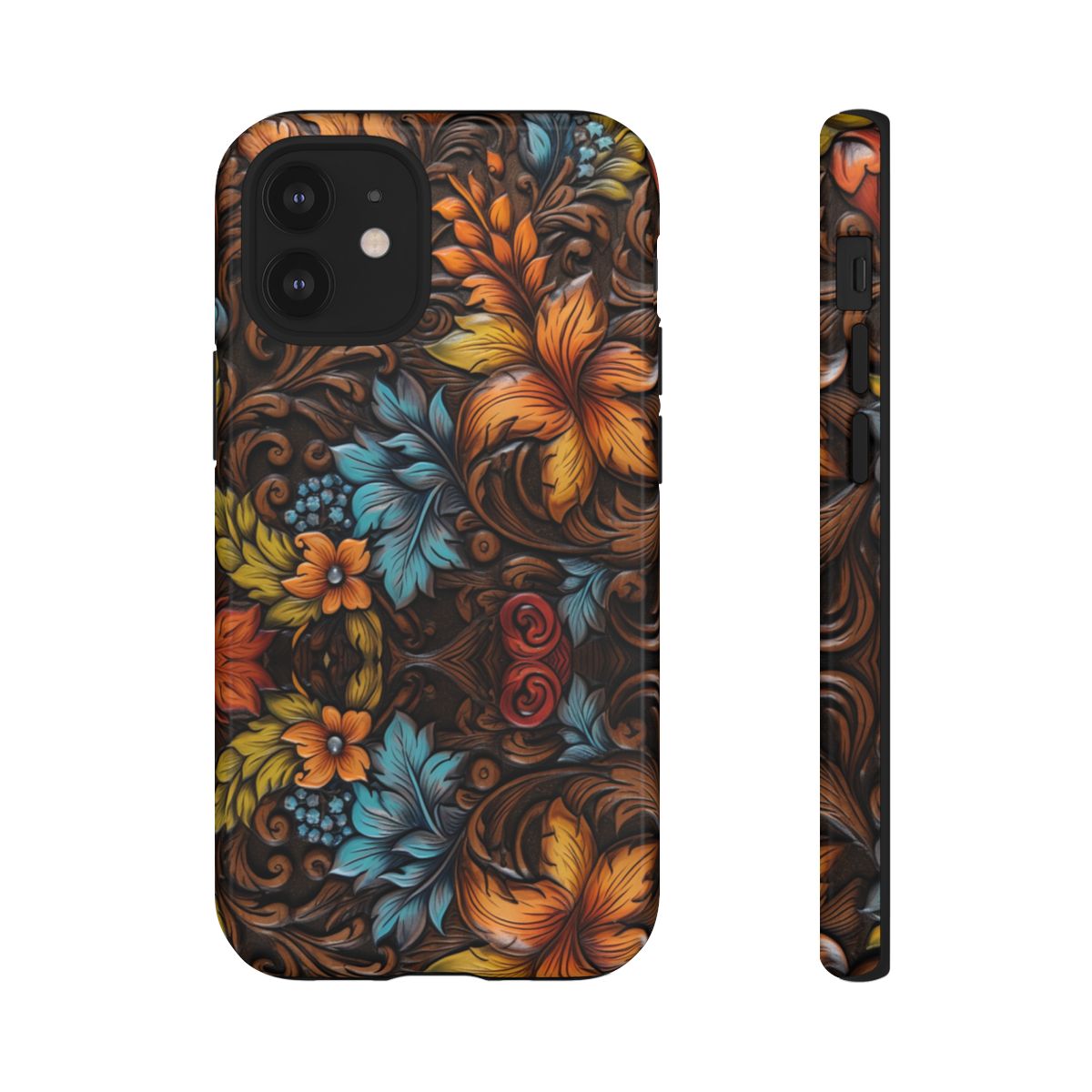 Floral Wood-Print Tough Case