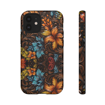 Floral Wood-Print Tough Case