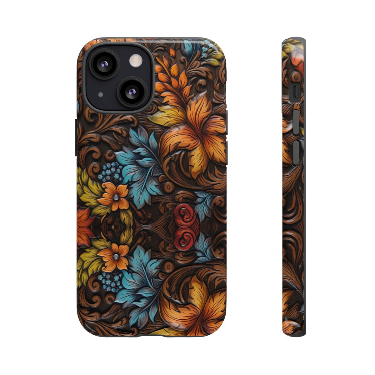 Floral Wood-Print Tough Case