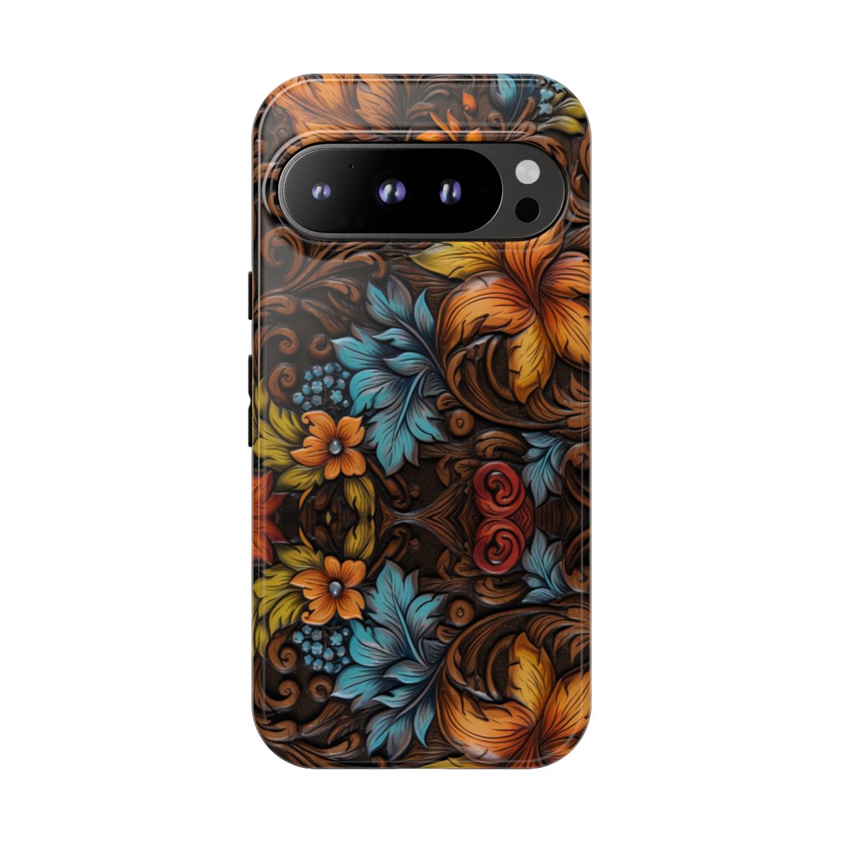 Floral Wood-Print Tough Case