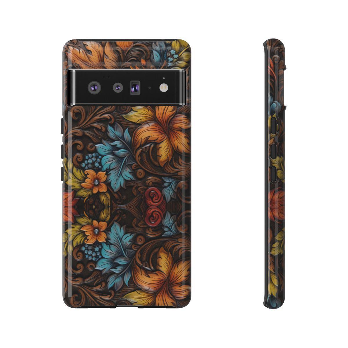 Floral Wood-Print Tough Case