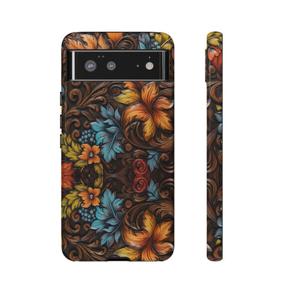 Floral Wood-Print Tough Case
