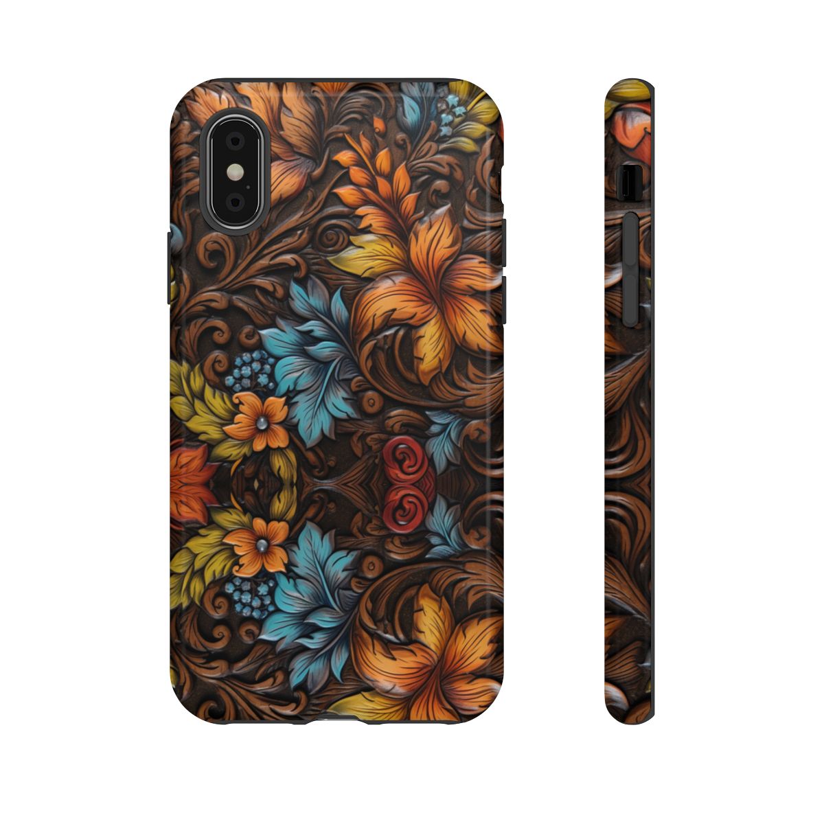 Floral Wood-Print Tough Case