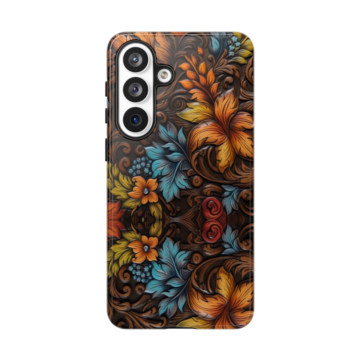 Floral Wood-Print Tough Case