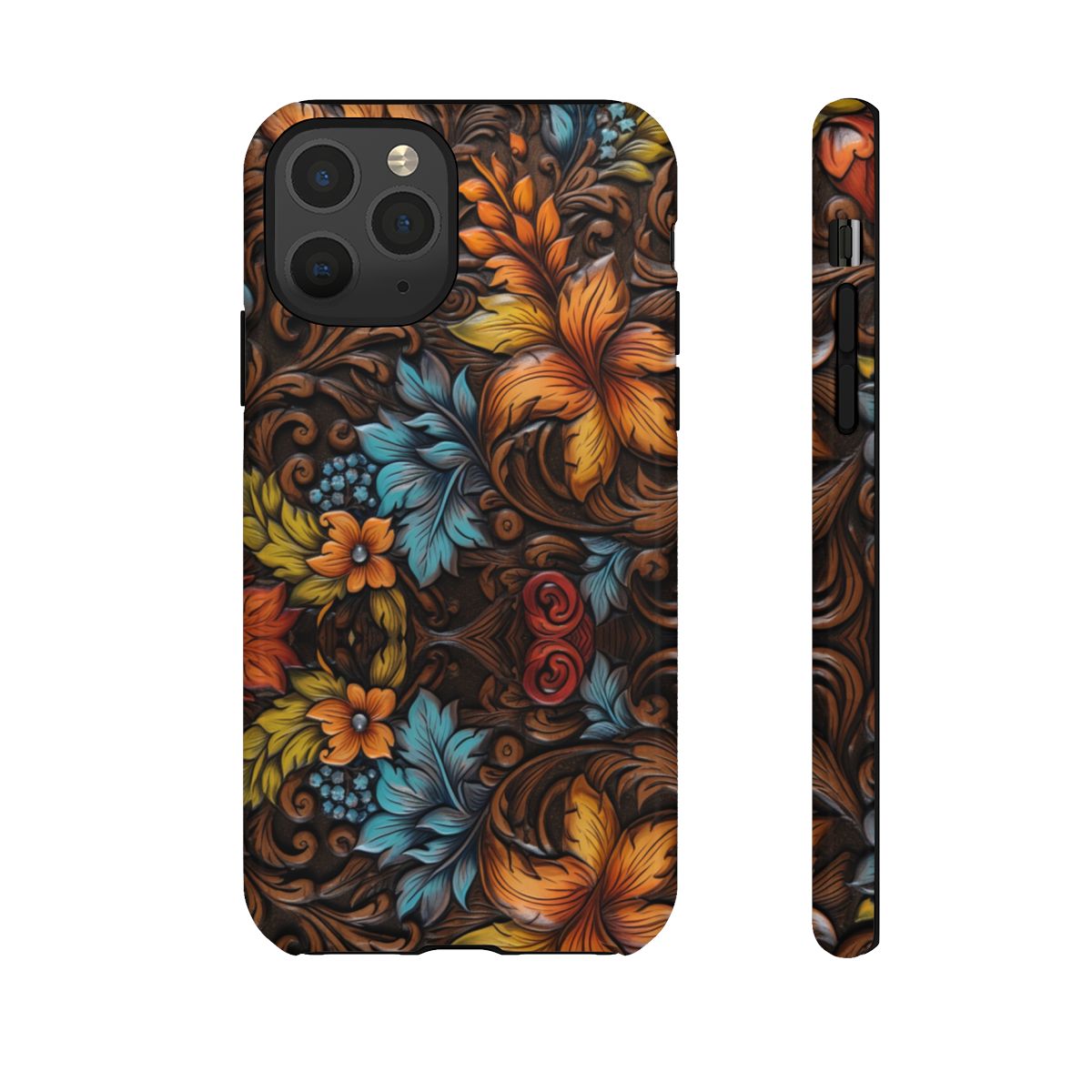 Floral Wood-Print Tough Case