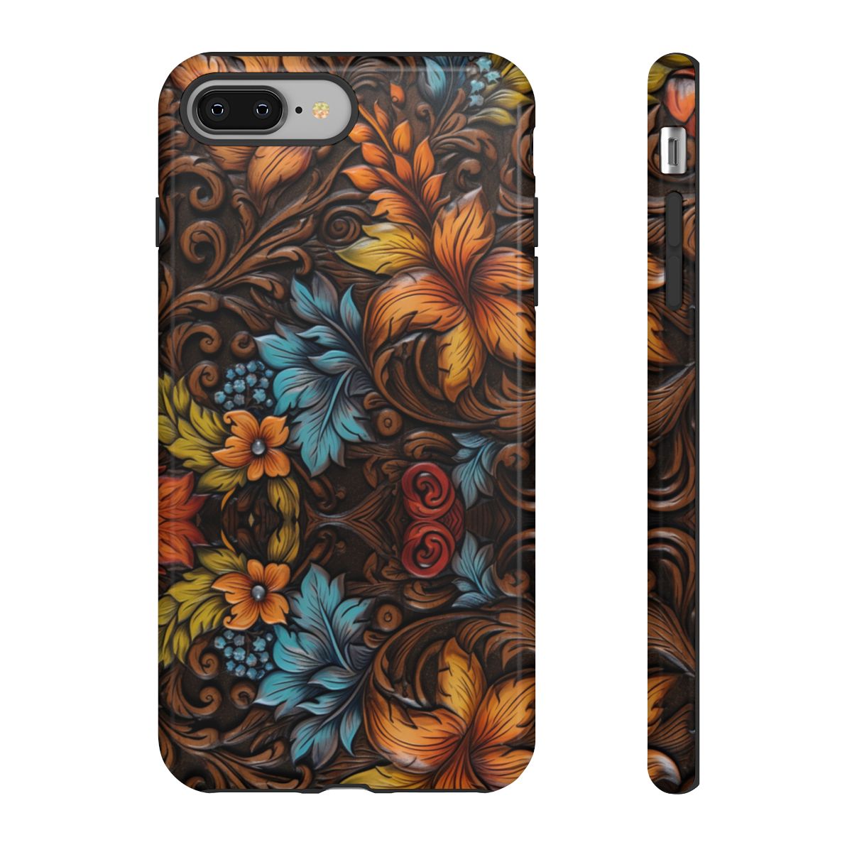Floral Wood-Print Tough Case