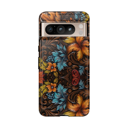 Floral Wood-Print Tough Case