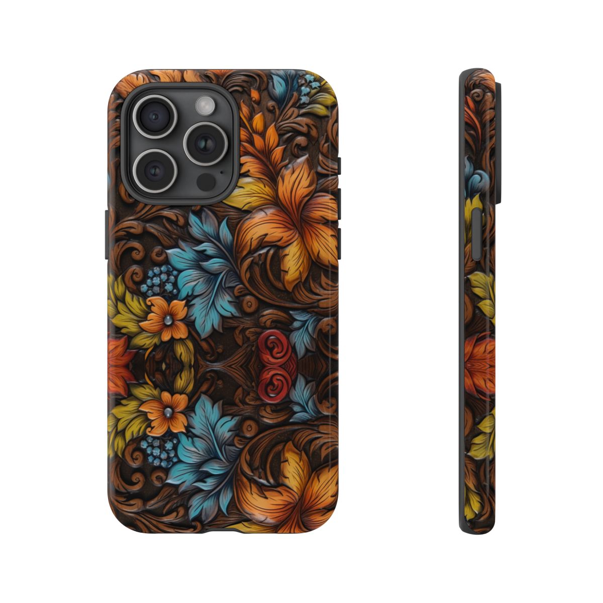 Floral Wood-Print Tough Case