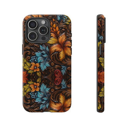 Floral Wood-Print Tough Case