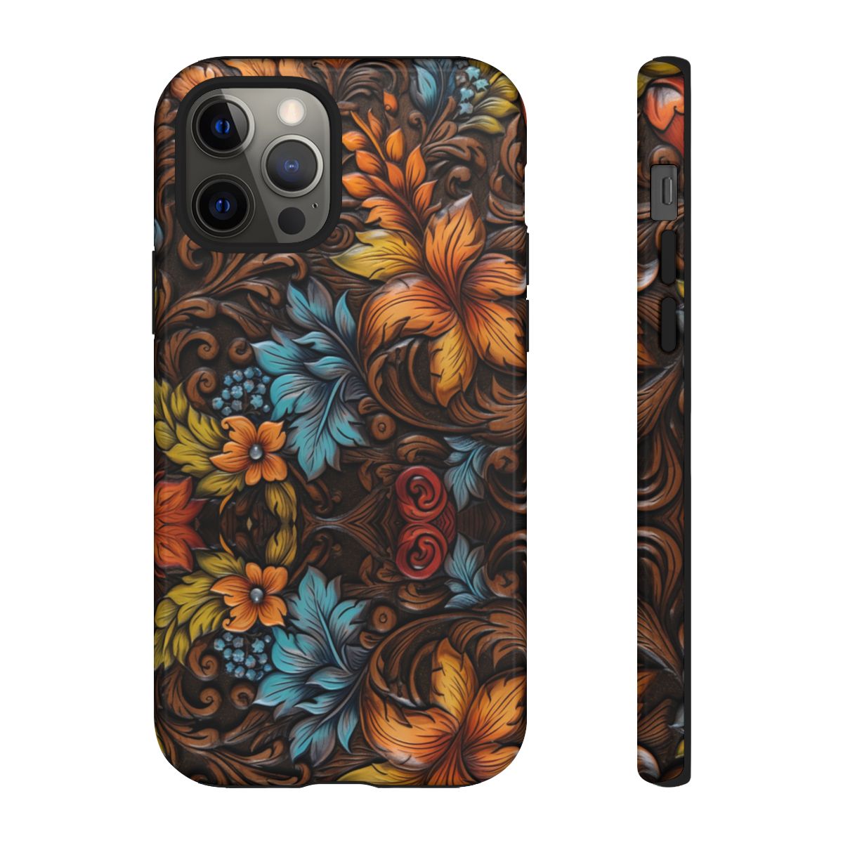 Floral Wood-Print Tough Case
