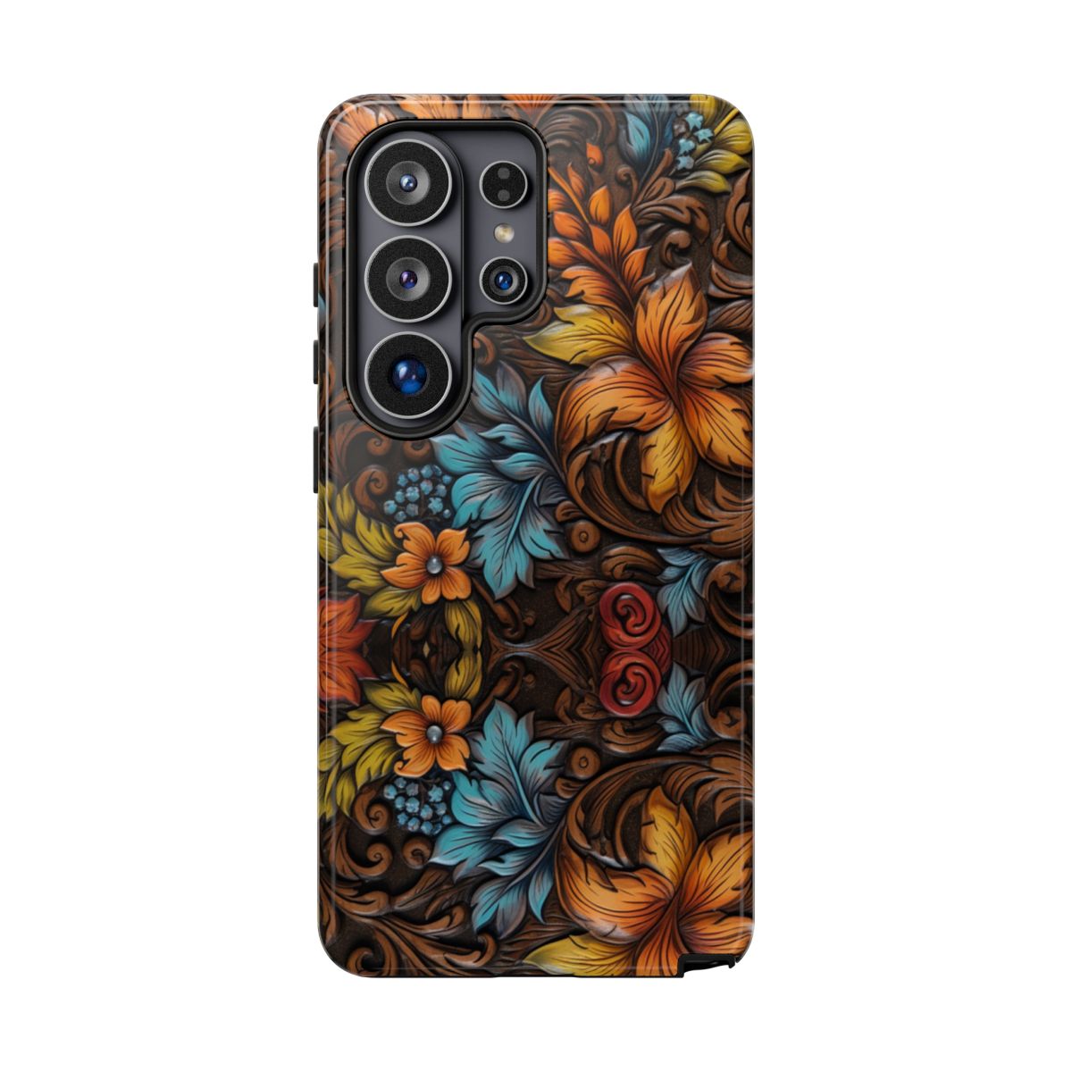 Floral Wood-Print Tough Case