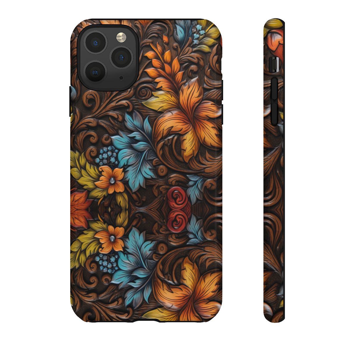 Floral Wood-Print Tough Case
