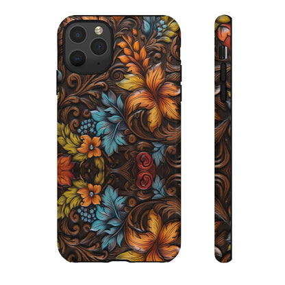Floral Wood-Print Tough Case