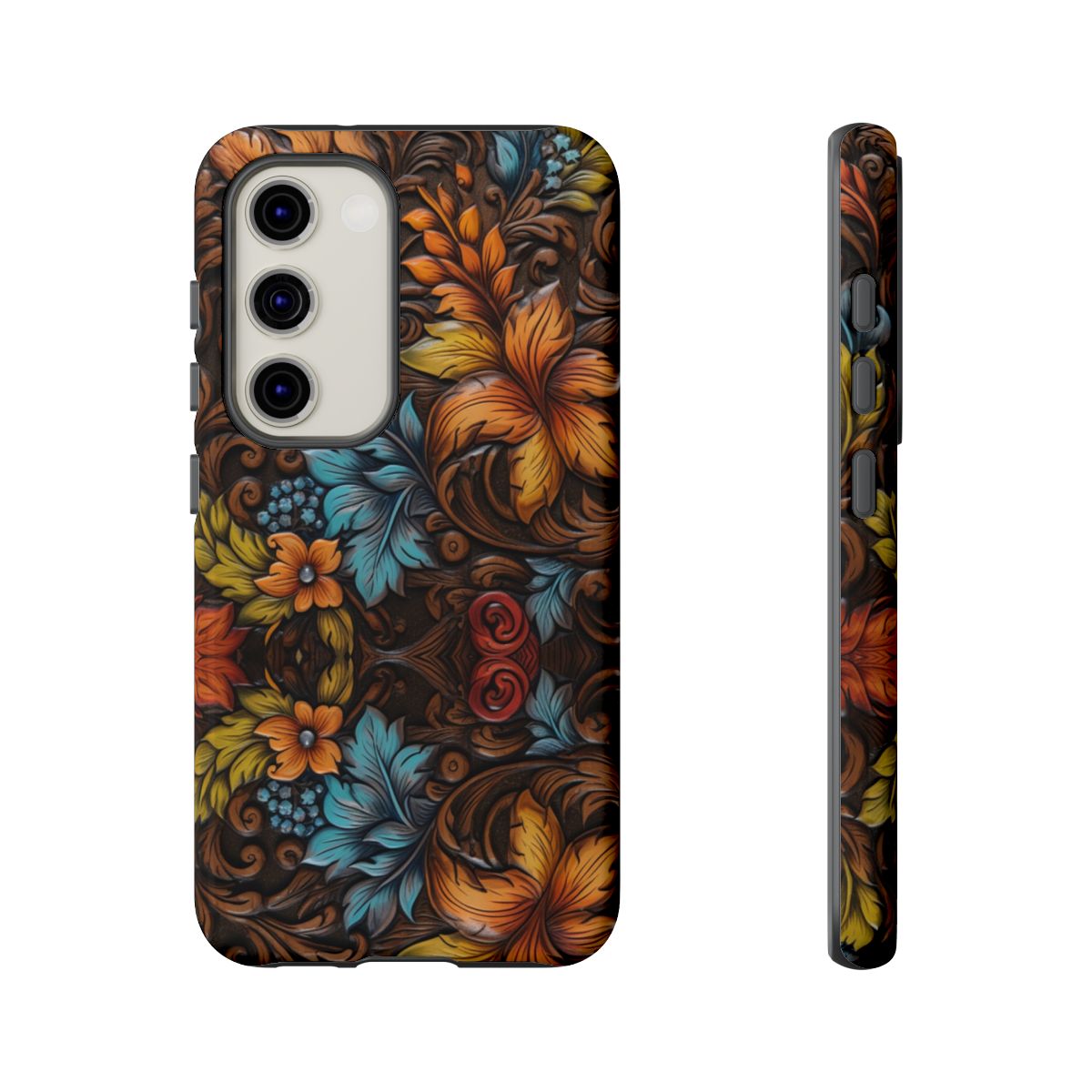 Floral Wood-Print Tough Case