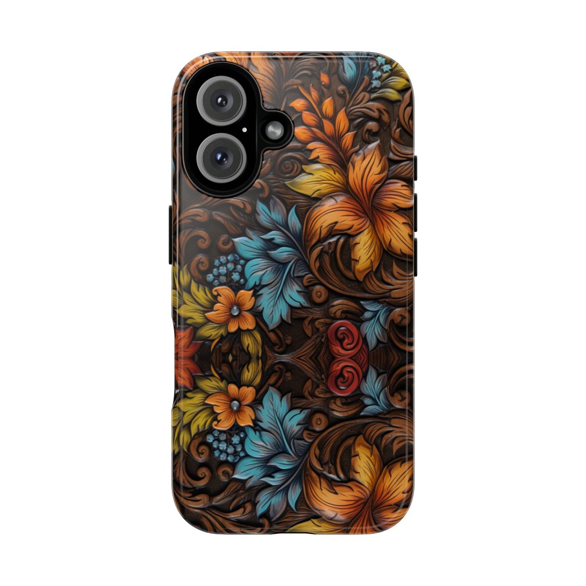 Floral Wood-Print Tough Case
