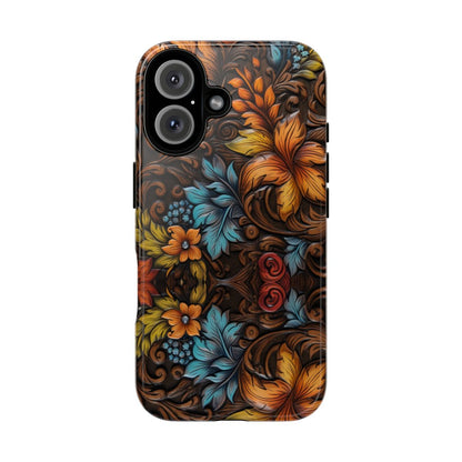 Floral Wood-Print Tough Case