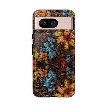 Floral Wood-Print Tough Case