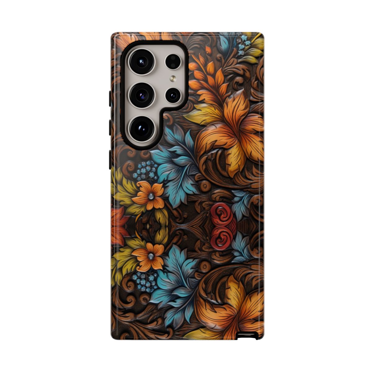 Floral Wood-Print Tough Case