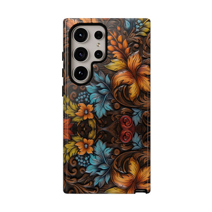 Floral Wood-Print Tough Case