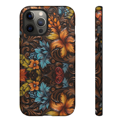 Floral Wood-Print Tough Case