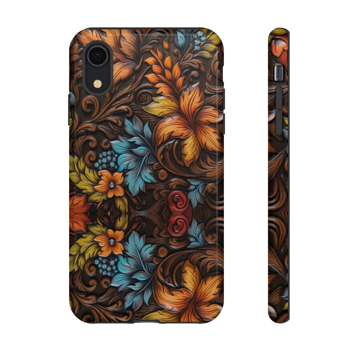 Floral Wood-Print Tough Case