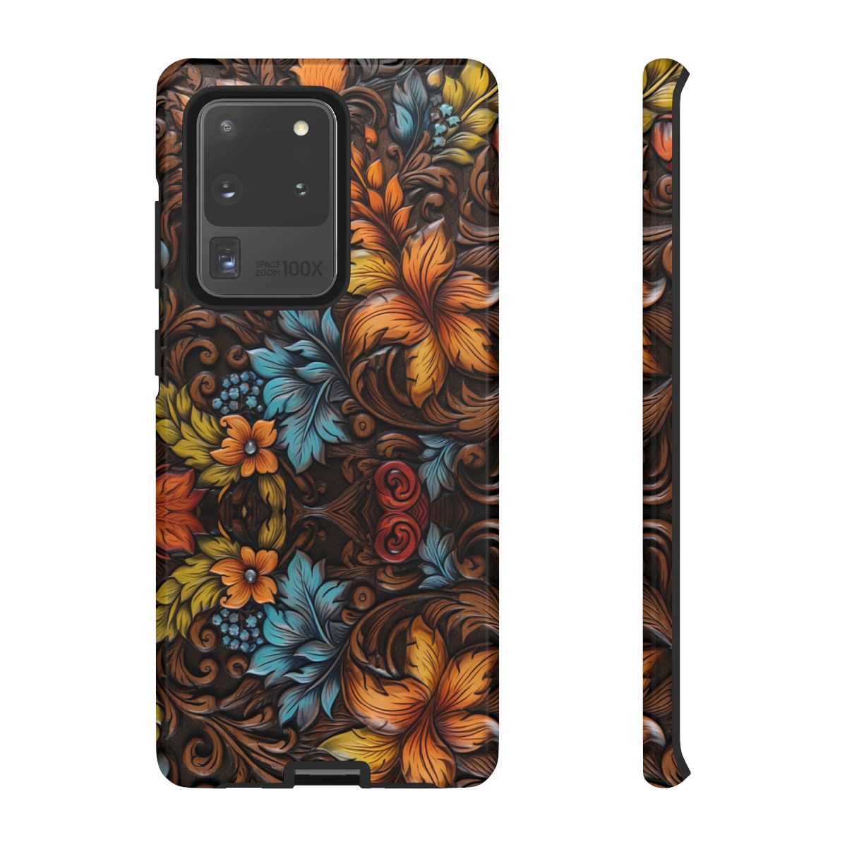 Floral Wood-Print Tough Case