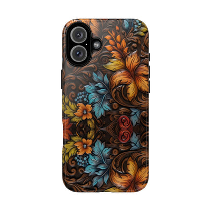 Floral Wood-Print Tough Case