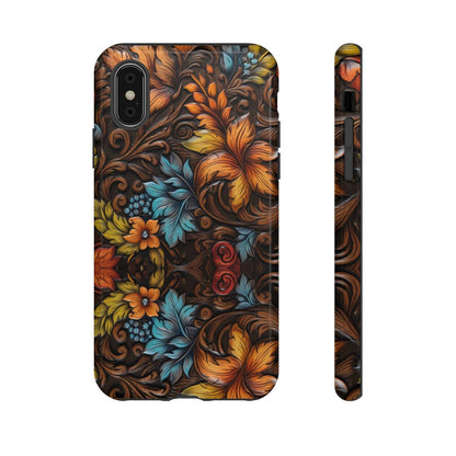 Floral Wood-Print Tough Case