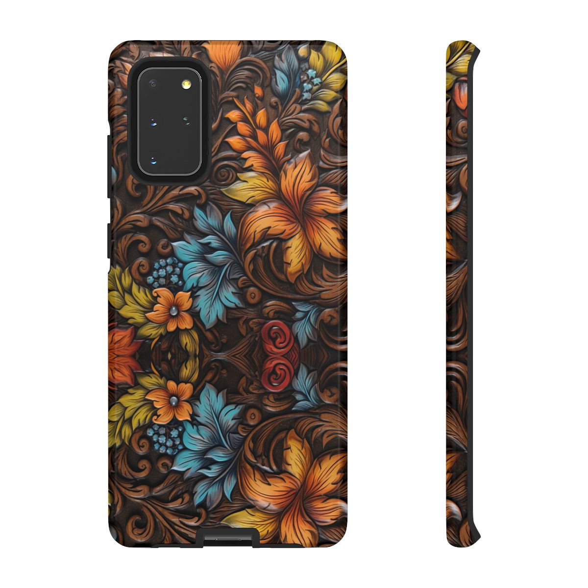 Floral Wood-Print Tough Case
