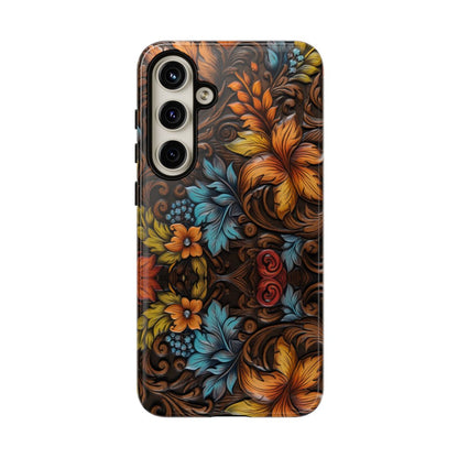 Floral Wood-Print Tough Case