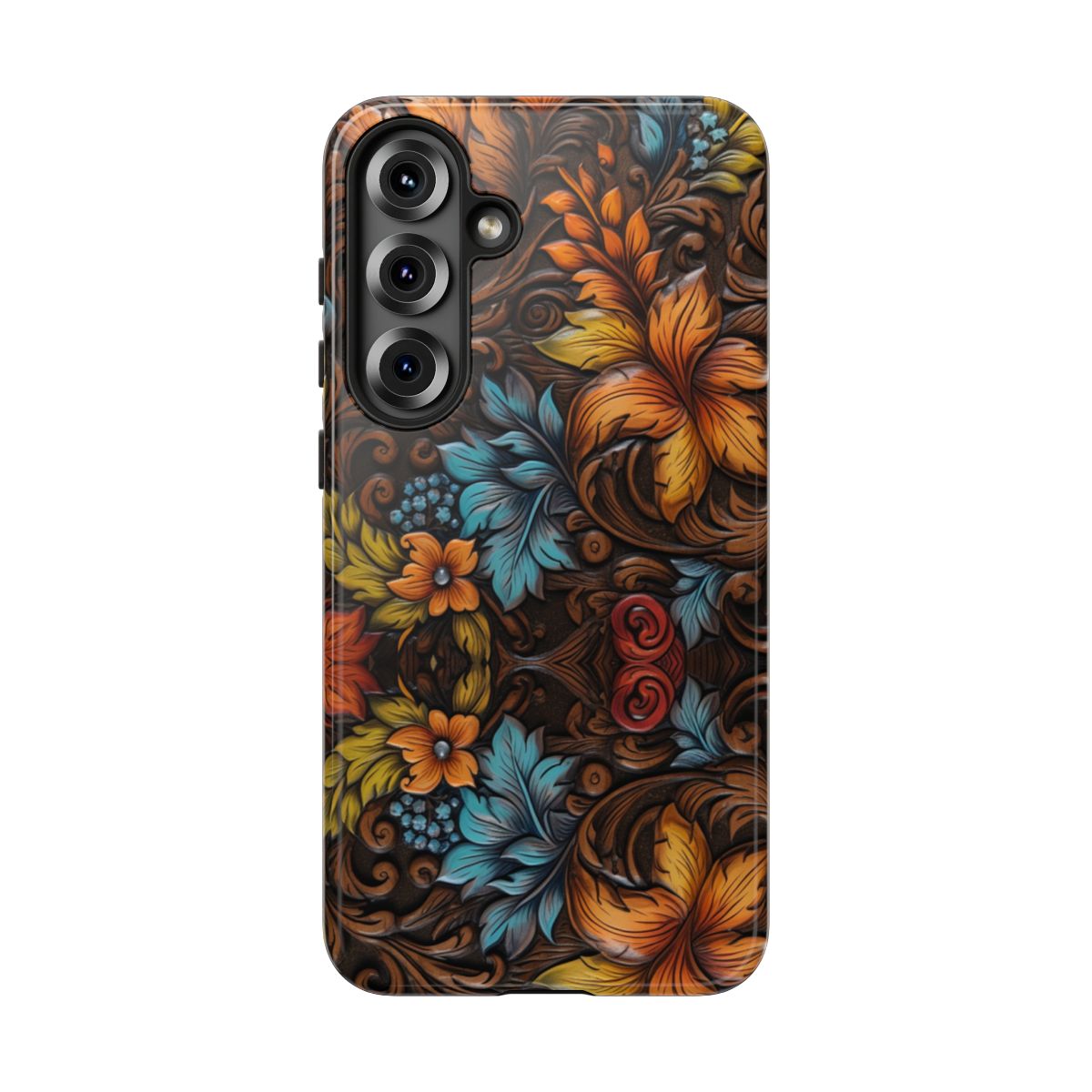 Floral Wood-Print Tough Case