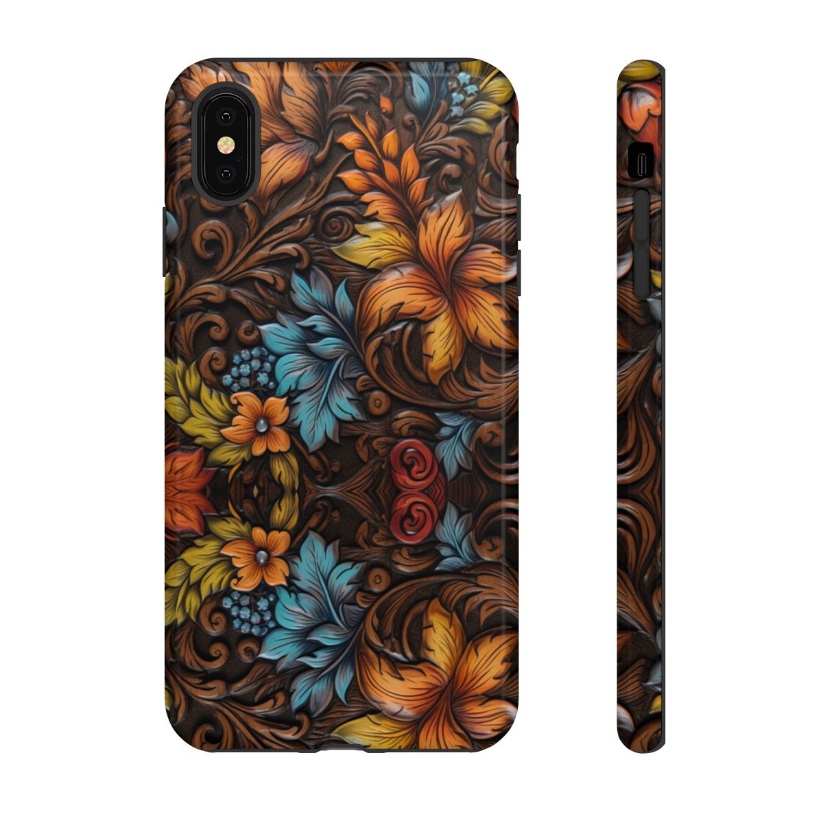 Floral Wood-Print Tough Case