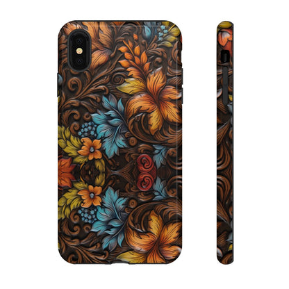 Floral Wood-Print Tough Case