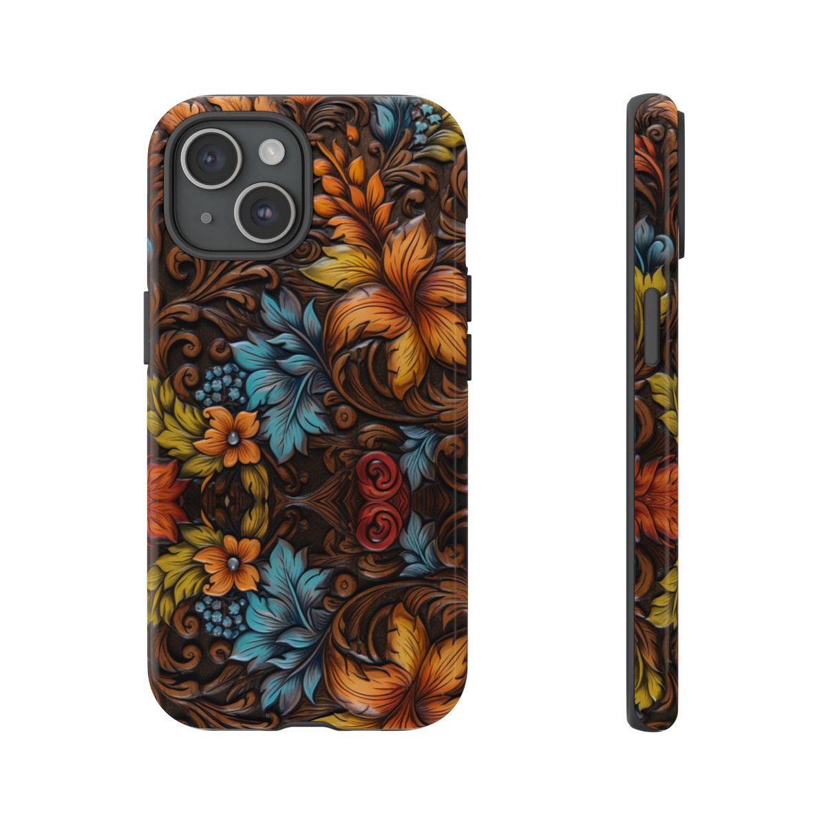 Floral Wood-Print Tough Case