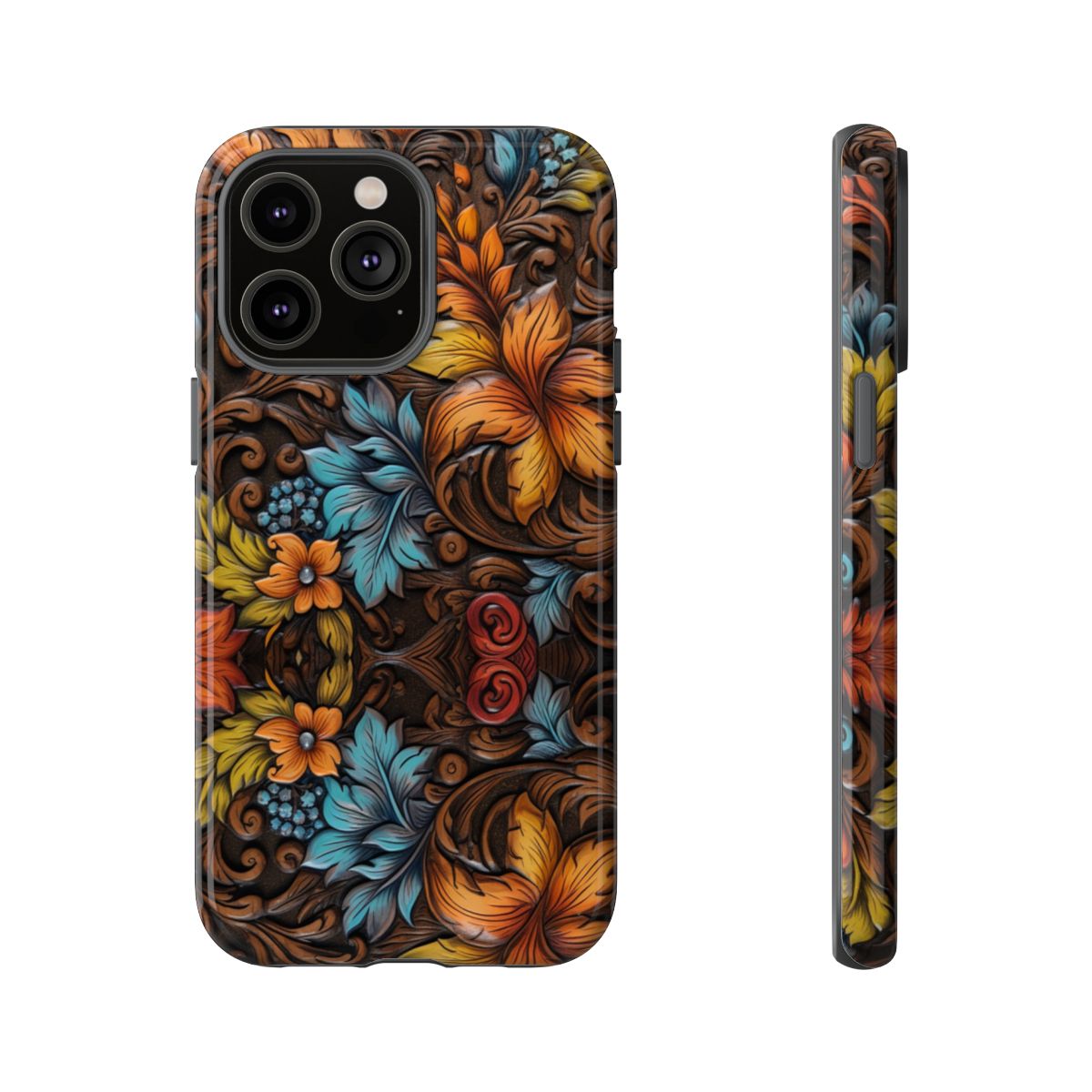Floral Wood-Print Tough Case