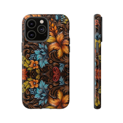Floral Wood-Print Tough Case