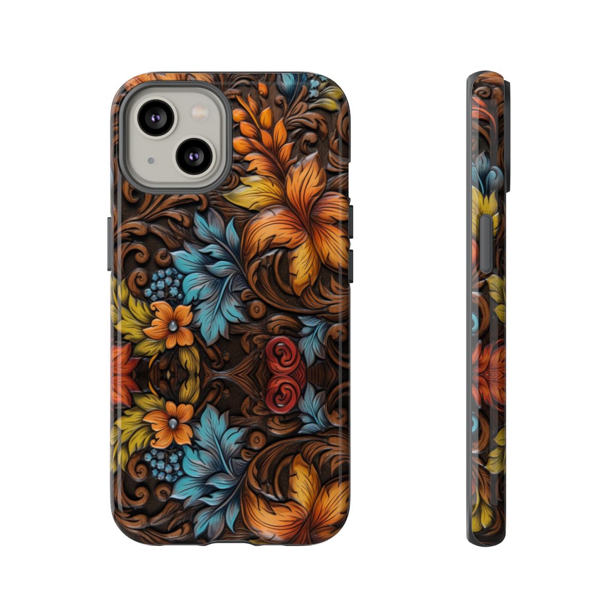 Floral Wood-Print Tough Case