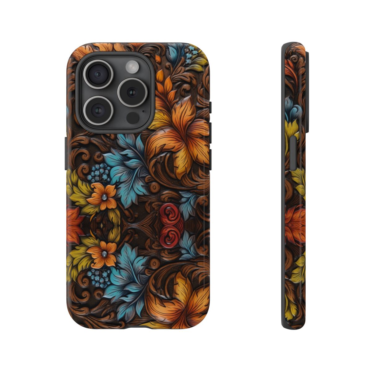Floral Wood-Print Tough Case