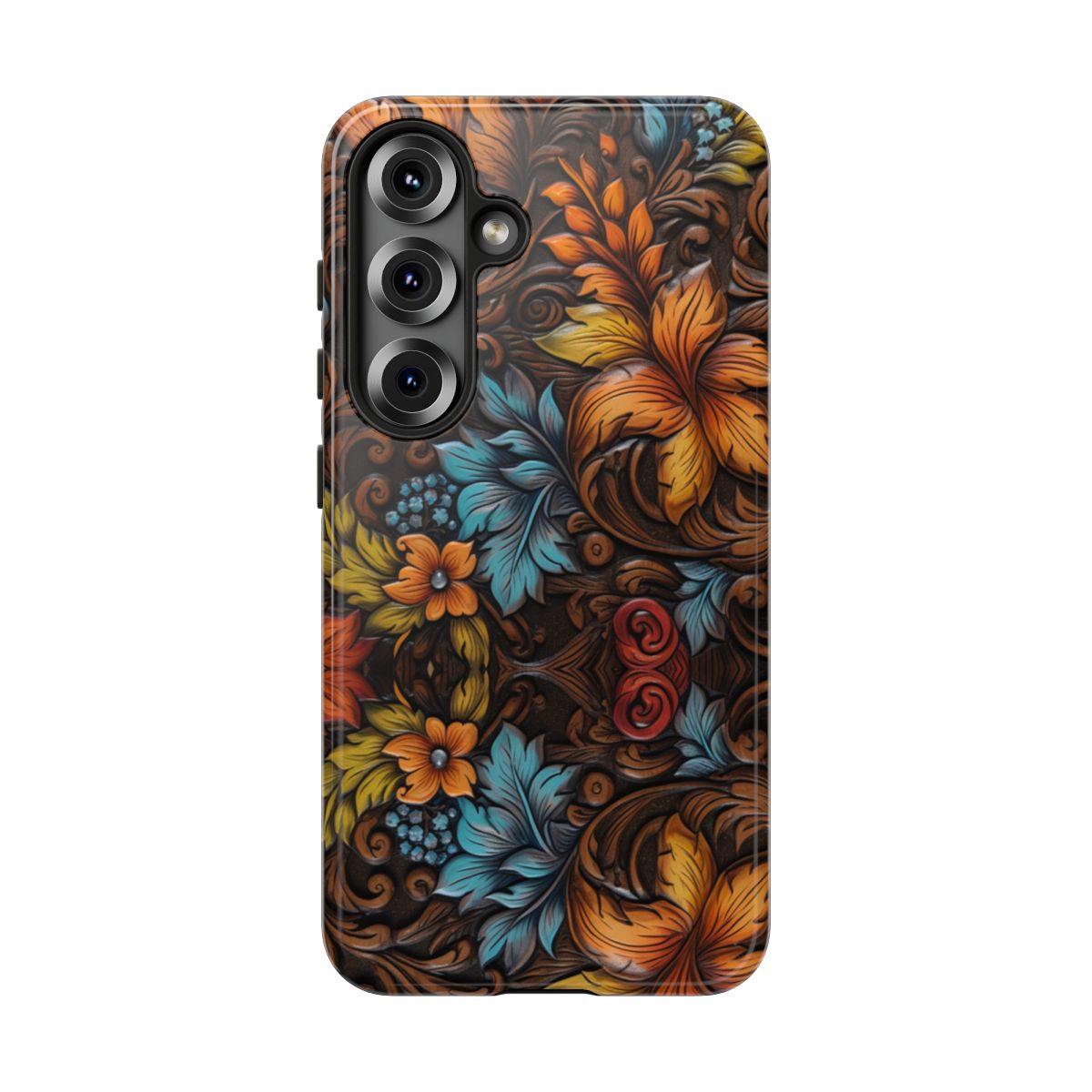 Floral Wood-Print Tough Case