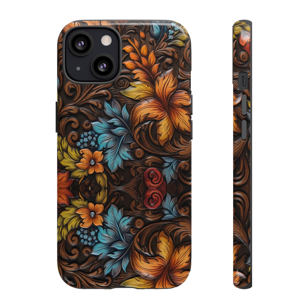 Floral Wood-Print Tough Case