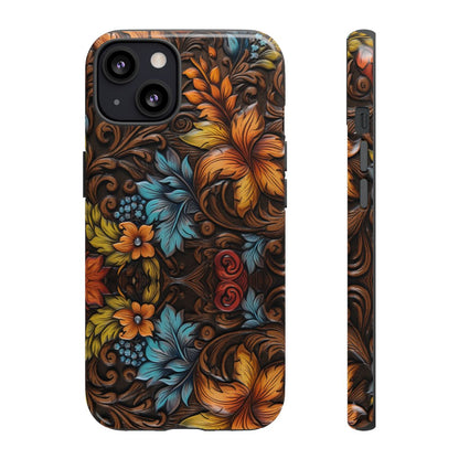 Floral Wood-Print Tough Case