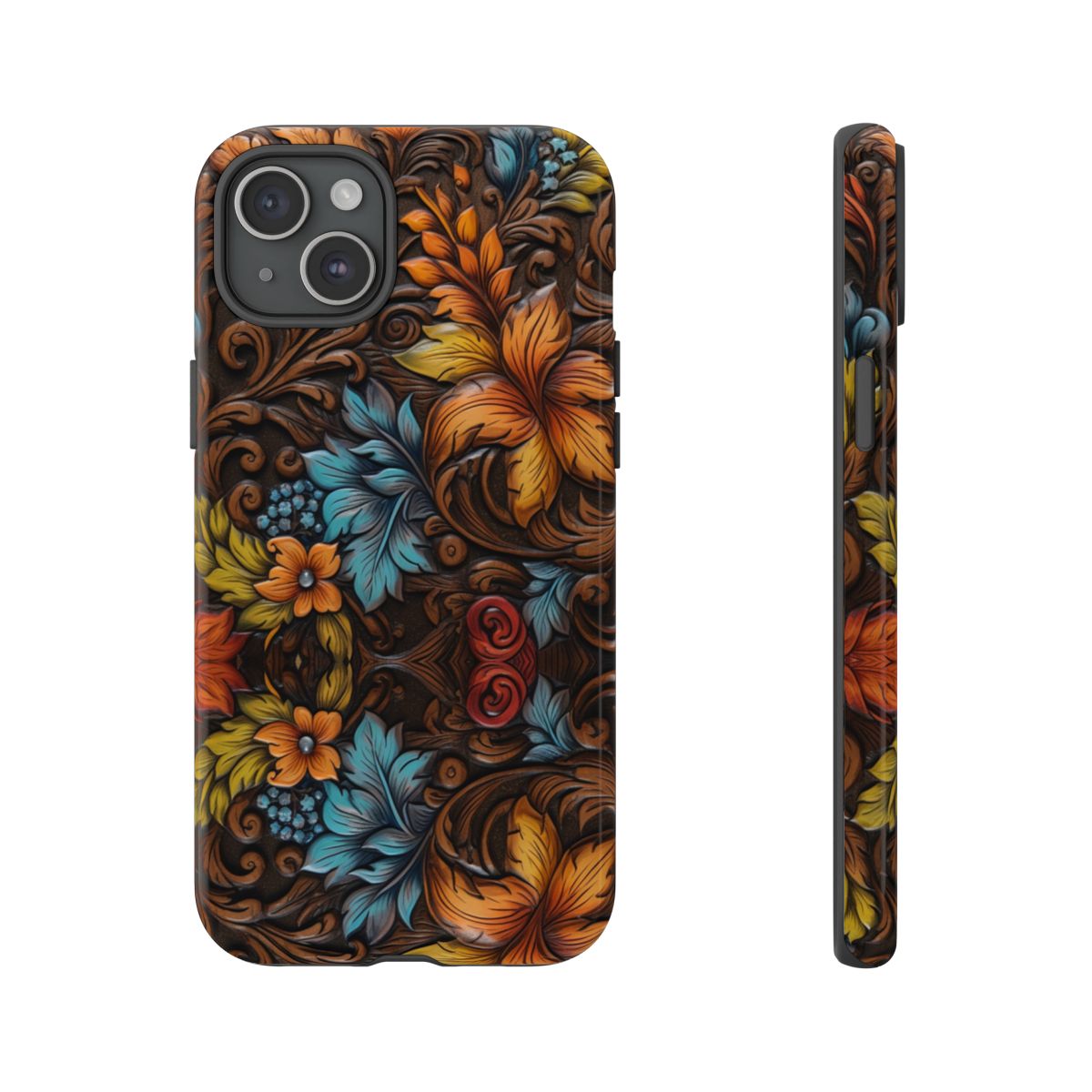 Floral Wood-Print Tough Case